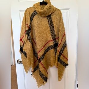 Chic Soul Burberry-style poncho, OS